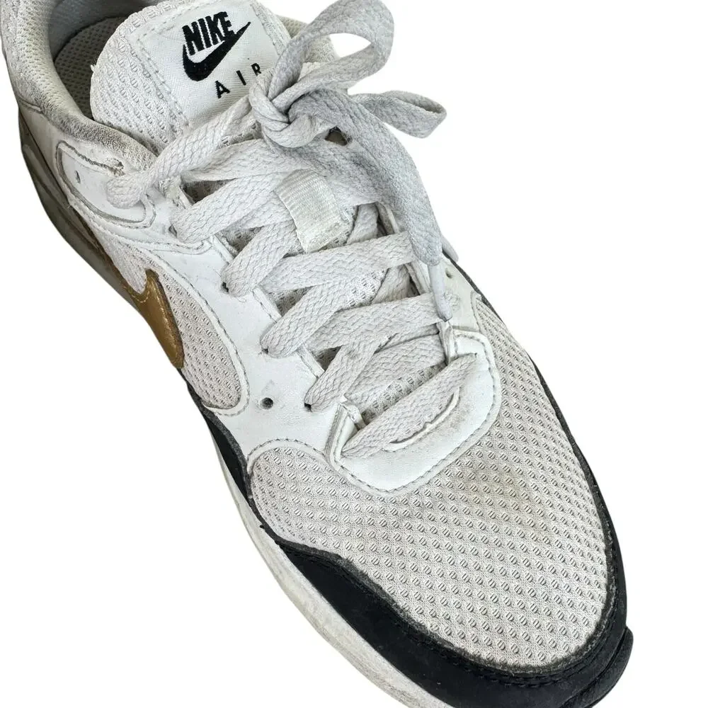 Nike Air‎ Max SE Trainer White Black Gold DV-6842-001 Sneakers 7.5